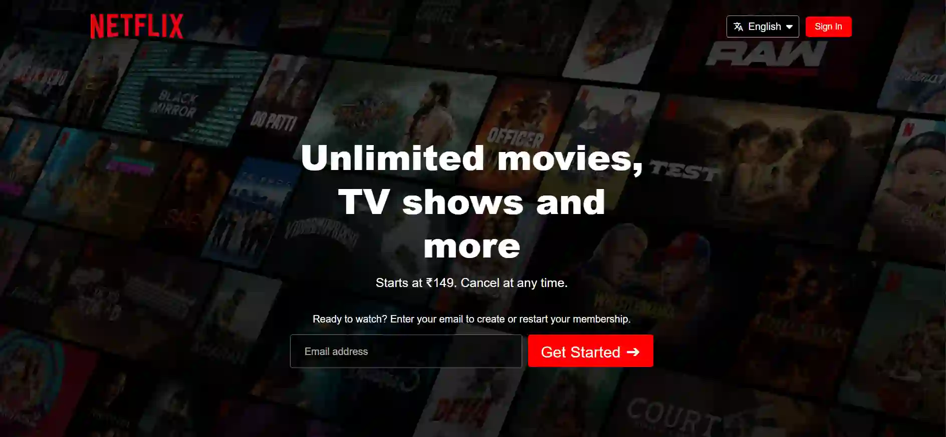 Netflix Clone Website Design